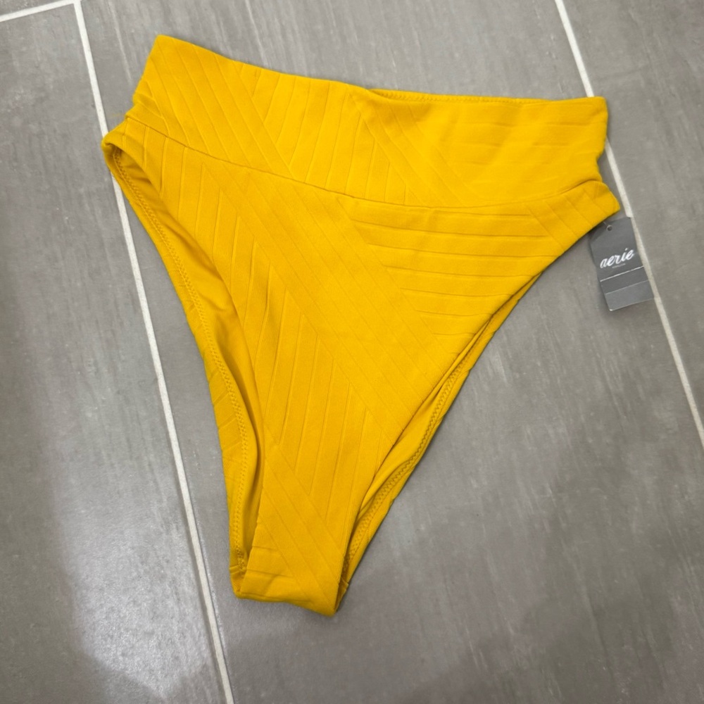 Aerie High Leg Cheeky Bikini Bottom - Picture 2 of 4